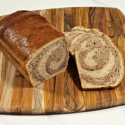 Marble Rye Bread on a wooden cutting board